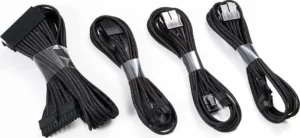 Phanteks Extension Cable Kit 500mm Length, Black 24 Pin, 8 Pin (4+4) M/B, 2x 8 Pin (6+2) PCI-E Extension Cable Kit 500mm Length