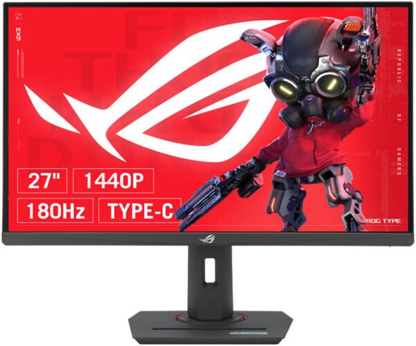 ASUS ROG Strix XG27ACS USB Type-C Gaming Monitor, 27" WQHD Fast IPS Display, 180Hz Refresh Rate, 1ms (GtG) Response Time, NVIDIA G-Sync & AMD FreeSync Technology, Black