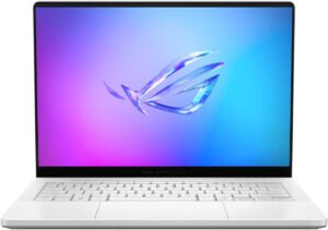 ASUS ROG Zephyrus G14 GA403UM Gaming Laptop, 14" 3K OLED 120Hz Display, AMD Ryzen 9 270, 16GB RAM, 1TB SSD, GeForce RTX 5060 8GB GPU, English KB, Win 11, Platinum White