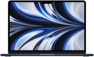 Apple MacBook Air 13.6" Laptop, IPS Liquid Retina Display, M2 Chip, 8 Core CPU, 8 Core GPU, 16GB RAM, 256GB SSD, Backlit English Keyboard, Touch Trackpad, Touch ID, Midnight
