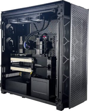 AI Power Workstation - Intel Core Xeon W9-3595X 60 Cores 128 Threads, 2x NVIDIA H200 141GB + T1000 4GB, 512GB RAM DDR5, 2TB SSD Gen 4, 2200W PSU, Tower CPU cooler, Wi-Fi + BT