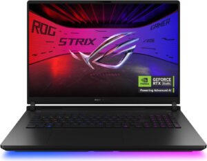 ASUS ROG Strix SCAR 18 G835LX Gaming Laptop, 18" 2.5K 240Hz Display, Intel Core Ultra 9 275HX, 64GB RAM, 4TB SSD, GeForce RTX 5090 24GB GPU, English-Arabic Keyboard, Win11, Off Black