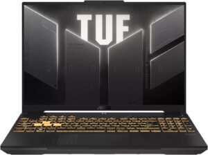 ASUS TUF Gaming F16 FX607VJ Laptop, 16" WUXGA IPS 144Hz, Intel Core 5 210H, 16GB RAM, 512GB SSD, GeForce RTX 3050 6GB Graphics, English/Arabic Keyboard, Win11, Mecha Gray