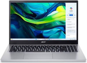 Acer Aspire Go Laptop, 15.6" FHD IPS 60Hz Display, Intel Core 3 N355, 8GB RAM, 128GB SSD, Intel UHD Graphics, English Keyboard, Windows 11 Home, Silver