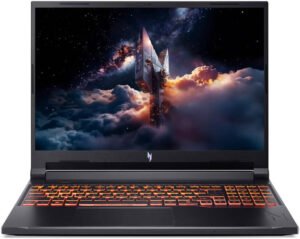 Acer Nitro V 16 AI Gaming Laptop, 16" WUXGA ComfyView IPS Display, AMD Ryzen 5 240, 16GB RAM, 512GB SSD, GeForce RTX 5050 8GB GPU, English Keyboard, Win11, Black