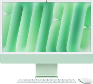 Apple iMac (2024) AIO Desktop Computer, 24" 4.5K Retina Standard Display, Apple M4 Chip with 8-Core CPU, 8-Core GPU, 16-Core, 16GB RAM, 256GB SSD, English K/B, Green
