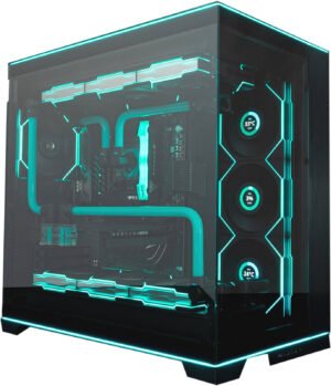 Aqua Dominion Gaming PC - AMD Ryzen 9 9950X3D (16C/32T), NVIDIA RTX 5090 32GB, 64GB DDR5 RAM 6000MHz, 4TB SSD Gen5, 1000W PSU, Water cooled System, Wi-Fi + BT