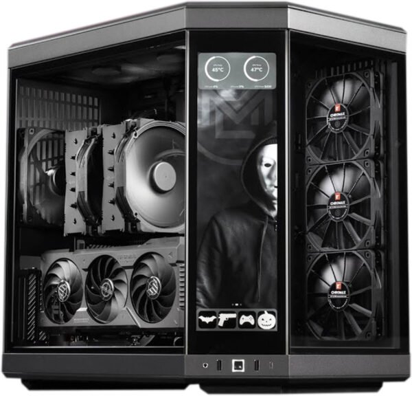 Carbon Gaming PC - Intel Core Ultra 9 285K 24 Cores 24 Threads, NVIDIA RTX 5090 32GB, 64GB DDR5 RAM 6000MHz, 4TB SSD Gen 5, 1200W PSU, Tower CPU Cooler, Wi-Fi + BT, Win11 Pro