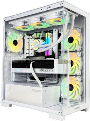 CrystalEdge Gaming PC - AMD Ryzen 9 7950X 16 Cores 32 Threads, NVIDIA RTX 5080 16GB, 32GB DDR5 RAM 6000MHz, 1TB SSD Gen 4, 850W Gold PSU, 360mm Liquid Cooler, Wi-Fi + BT