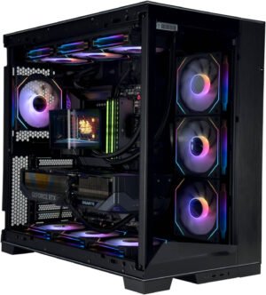 Cyber Wraith Gaming PC - Intel Core Ultra 9 285K 24 Cores 24 Threads, NVIDIA RTX 5090 32GB, 32GB DDR5 RAM 6000MHz, 2TB SSD Gen 4, 1200W 80 Plus PSU, 360mm Liquid Cooler, Wi-Fi + BT
