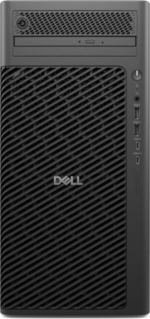 Dell Pro Max Tower T2 Workstation Desktop Computer, Intel Core Ultra 9 285K, 32GB RAM, 1TB SSD, Intel UHD Graphics 770, MS116 Mouse + English-Arabic KB216 K/B, No OS, Black