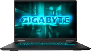GIGABYTE Gaming A16 CTH Laptop, 16" WUXGA IPS 165Hz Display, Intel Core i7-13620H, 16GB RAM, 1TB SSD, GeForce RTX 5050 8GB Graphics, English-Arabic Keyboard, No OS, Black