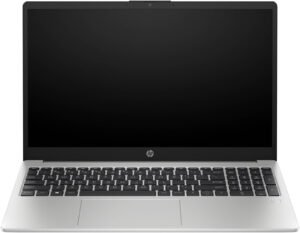 HP 250 G10 Laptop, 15.6" FHD IPS Display, Intel Core i5-1334U, 8GB RAM, 512GB SSD, Intel Iris Xe Graphics, English Keyboard, No OS, Natural Silver