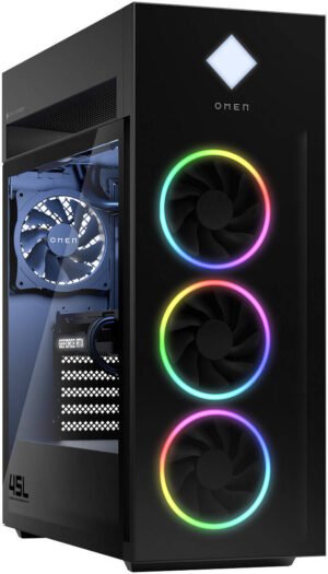 HP OMEN GT22-3000t 45L Gaming Desktop, Intel Core Ultra 9 285K Processor, 32GB RAM, 1TB SSD, NVIDIA GeForce RTX 5070 Ti 16GB GPU, Windows 11, Front Bezel Black Glass, Black