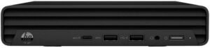 HP Pro Mini 260 G9 Desktop PC, Intel Core i5-1335U Processor, 8GB DDR4 RAM, 512GB SSD Storage, Intel Iris Xe Graphics, HP 125 Wired Keyboard, No OS, Black