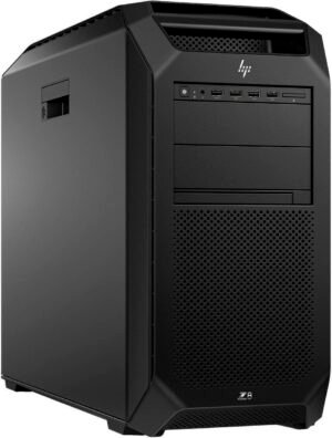 HP Z8 G5 Workstation Desktop Computer, 2x Intel Xeon Gold 6430, 256GB RAM, 4TB SSD, RTX A6000 48GB Graphics, USB 320K Keyboard & 320M Mouse, Windows 11 Pro, 1450W PSU, Black