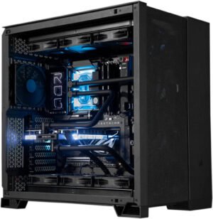 ICE Storm Gaming PC - AMD Ryzen 9 9950X3D 16 Cores 32 Threads, NVIDIA RTX 5090 32GB, 64GB DDR5 RAM 6000MHz, 4TB Gen 5 SSD, 1200W 80 Plus PSU, Water Cooled system, Wi-Fi + BT