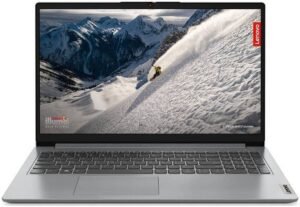 Lenovo IdeaPad 1 15AMN7 Laptop, 15.6" FHD TN Display, AMD Ryzen 5 7520U, 16GB RAM, 512GB SSD, AMD Radeon 610 Graphics, Non-Backlit English-Arabic Keyboard, Win11, Cloud Gray