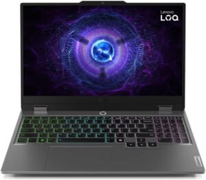 Lenovo LOQ 15IRX9 Gaming Laptop, 15.6" FHD 144Hz IPS Display, Intel Core i7-13650HX Processor, 16GB RAM, 512GB SSD, GeForce RTX 3050 6GB GPU, White Backlit ENG K/B, No OS, Luna Grey