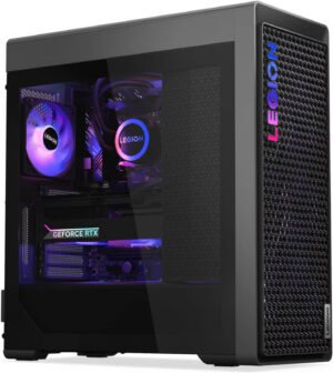 Lenovo Legion T7 34IAS10 Gaming Computer, Intel Core Ultra 9 285K, 128GB RAM, 4TB SSD, GeForce RTX 5080 16GB GPU, English-Arabic Keyboard & Mouse, Win11, Storm Grey