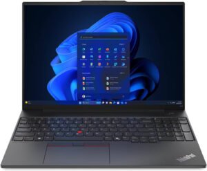 Lenovo ThinkPad E16 Gen 2 Laptop, 16" WUXGA IPS Display, Intel Core Ultra 7 155H Processor, 16GB RAM, 1TB SSD, Intel Arc Graphics, English-Arabic Keyboard, Windows 11 Pro, Black