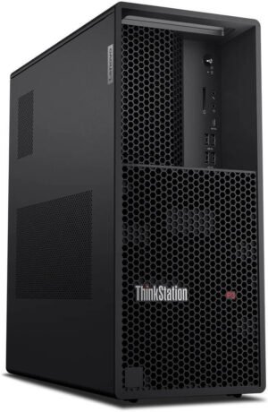 Lenovo ThinkStation P3 Tower Desktop Computer, Intel Core i9-14900K, 128GB RAM, 2TB SSD + 1TB SATA HDD, Intel UHD Graphics 770, Wired English-Arabic K/B & Mouse, Win11Pro, Black