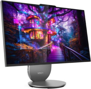 Lenovo Yoga AIO 27IAH10 Desktop Computer, 27" QHD IPS 120Hz Display, Intel Core Ultra 9 285H, 32GB RAM, 1TB SSD, Intel Arc 140T GPU, English-Arabic K/B & Mouse, Windows 11, Luna Gray