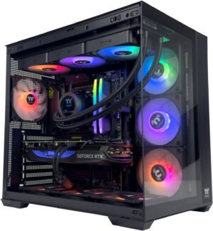 LunarX Gaming PC - AMD Ryzen 9 7950X 16 Cores 32 Threads, NVIDIA RTX 5070 Ti 16GB, 32GB DDR5 RAM 6000MHz, 1TB SSD Gen 4, 850W Gold PSU, 360mm Liquid Cooler, Wi-Fi + BT