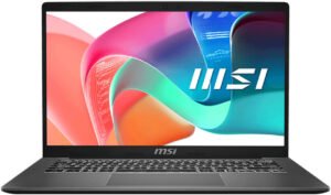 MSI Modern 14 F1MG Laptop, 14" FHD IPS Display, Intel Core 7 150U, 16GB RAM, 512GB SSD, Intel Graphics, English-Arabic Keyboard, Win11, Platinum Gray
