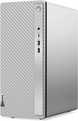 New Lenovo IdeaCentre Tower 14IRR9 Desktop Computer, Intel Core i7-14700, 16GB RAM, 512GB SSD, Intel UHD Graphics 770, Wired English-Arabic K/B & Mouse, Win11Home, Cloud Gray