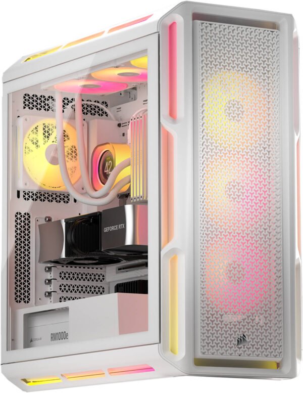 TitanForge Gaming PC - Intel Core i9-14900K 24 Cores 32 Threads, NVIDIA RTX 5090 32GB, 32GB DDR5 RAM 6000MHz, 2TB SSD Gen 5, 1000W 80 PLUS PSU, 360mm Liquid Cooler, Wi-FI + BT, Win11 Pro