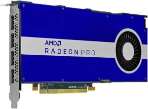 AMD Radeon Pro W5500 Graphics Card, 8GB GDDR6 128-bit Memory, 224 GB/s Memory Bandwidth, 1408 Stream Processors, PCIe 4.0 x16 Interface, 4x DisplayPort 1.4
