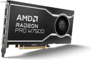 AMD Radeon Pro W7500 Professional Graphics Card, 8GB GDDR6 128-Bit Memory, 172 GB/s Memory Bandwidth, 1792 Stream Processors, PCI E 4.0, DirectX 12 Ultimate, 4* DisplayPort 2.1