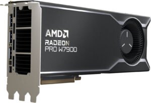 AMD Radeon Pro W7900 Professional Graphics Card, 48GB GDDR6 384-bit Memory, Up to 864 GB/s Memory Bandwidth, 6144 Stream Processors, PCIe 4.0, DisplayPort 2.1 | Mini DisplayPort 2.1