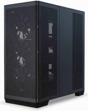 APNX C1-R C1-R-BK-v3 ATX Mid Tower Computer Case, 4x Pre-Installed 120mm PWM Fans, Up To 360mm Radiators, 11 Fan Slots, SGCC Body, SECC Front Panel, 0.8mm Steel Thickness, Black