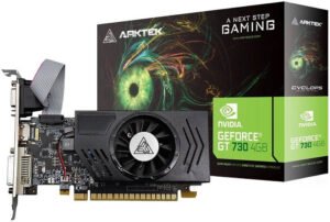 ARKTEK NVIDIA GeForce GT730 4GB Low-Profile Graphics Card, DDR3 128-Bit Memory, 1333 MHz Memory Clock, 96 Stream Processors