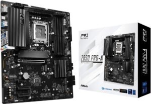 ASRock Z890 Pro-A LGA 1851 ATX Motherboard, Intel Z890 Chipset, 4x DDR5 DIMM Slots, Up to 256GB Max Memory, 1x PCIe 5.0 x16 Slot, 4x M.2 Slots