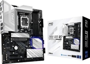 ASRock Z890 Pro RS LGA 1851 ATX Motherboard, Intel Z890 Chipset, 4x DDR5 DIMM Slots, Up to 256GB Max Memory, PCIe Gen5 x16 Slot, 3x Hyper M.2 Sockets