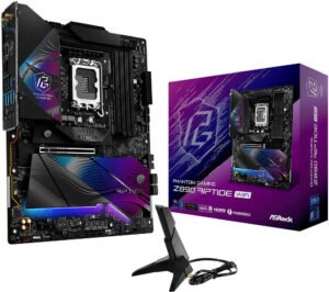 ASRock Z890 Riptide WiFi LGA 1851 ATX Motherboard, Intel Z890 Chipset, 4x DDR5 DIMM Slots, Up to 256GB Max Memory, 2x PCIe x16 Slots, 5x M.2 Slots, WiFi & BT Connectivity