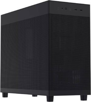 ASUS Prime AP303 Mesh Computer Case, 1x 120mm Pre-Installed Fan, Up to 360mm Radiator Support & 4x 120mm Fan Support, Quasi-Filter Mesh Panels, Black
