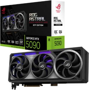 ASUS ROG Astral GeForce RTX 5090 32GB BTF OC Edition Graphics Card, GDDR7 512-Bit Memory, 2580 MHz Boost Clock, 28 Gbps Memory Speed, 21760 CUDA Cores, PCIe 5.0