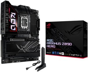 ASUS ROG Maximus Z890 Hero LGA 1851 ATX Motherboard, Intel Z890 Chipset, 4x DDR5 DIMM Slots, Up to 192GB Max Memory, Wi-Fi 7 & BT 5.4, 1x PCIe 5.0 x16, 6x M.2 slots