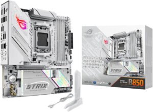 ASUS ROG STRIX B850-G GAMING WIFI AM5 Micro-ATX Motherboard, AMD B850 Chipset, 4x DIMM DDR5 Slots, 256GB Max Memory, 1x PCIe 5.0 x16 SafeSlot, 4x M.2 Slots