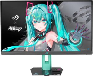 ASUS ROG Strix XG27ACMEG-G Hatsune Miku Edition Gaming Monitor, 27" Fast IPS Display, QHD Resolution, 260Hz Refresh Rate, 0.3ms Response Time, NVIDIA G-Sync & AMD FreeSync Premium