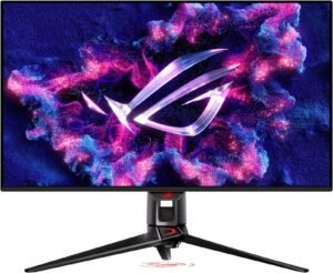 ASUS ROG Swift OLED PG32UCDM Gaming Monitor, 32" 4K QD-OLED Display, 240Hz Refresh Rate, 0.03ms (GtG) Response Time, NVIDIA G-sync, FreeSync Premium Pro & AdaptiveSync, Black