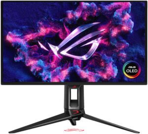 ASUS ROG Swift PG27UCDM Gaming Monitor, 27" QD-OLED Display, 4K UHD Resolution, 240Hz Refresh Rate, 0.03ms (GtG) Response Time, AMD FreeSync Premium Pro & NVIDIA G-SYNC, Black