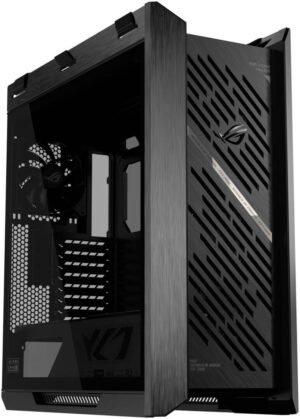 ASUS Strix Helios II GX601S Gaming Mid Tower Computer Case, 4x 140mm Pre-Installed Fans, Up to 420mm Radiator & 7x Fan Support, USB-C 20Gbps, Cable Management, PSU Shroud, Black