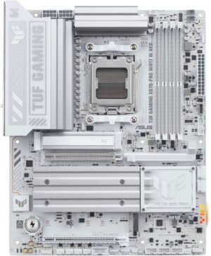 ASUS TUF GAMING X870-PRO WIFI7 W NEO ATX AM5 Motherboard, AMD X870 Chipset, 4x DIMM DDR5 Slots, Up to 256GB Max Memory, 1x PCIe 5.0 x16 SafeSlot, 4x M.2 Slots