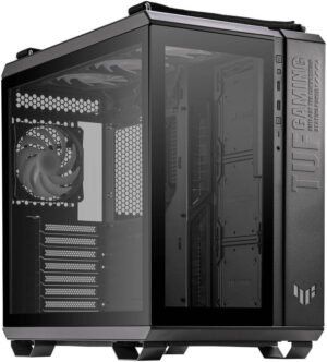 ASUS TUF Gaming GT502 PLUS PC Case, Dual Chamber Chassis, Supports 360mm Radiator, Up to 13 Fans, Discrete aRGB HUB, Fully Modular Design, Black