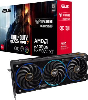 ASUS TUF Gaming Radeon RX 9070 XT Black Ops 7 Edition Graphics Card, 16GB GDDR6 256-Bit Memory, 3060 MHz Boost Clock, 20 Gbps Memory Speed, 4096 Stream Processor, PCI Express 5.0